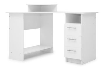 Стіл комп'ютерний Luxi (120х88х75/89 см, білий) phtn-kmpkt-bl фото