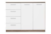 Комод Ультимо-12 (116 &times; 38 &times; 88 см, дуб трюфель и белый) md-kmd-k4-2a-db-trfl-bl фото 4