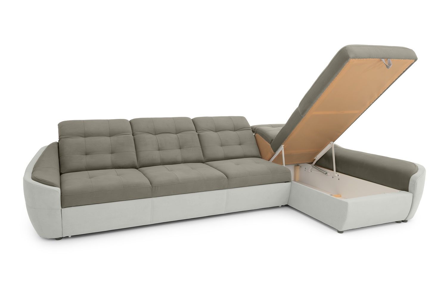 Кутовий диван Спейс АМ3 (337 &times; 187 см, бежевий з молочним) IMI Premium ksps-AM3-ll-09-01-p фото