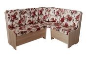 Кухонный уголок MossLodge-1 (120 &times; 150 см, цветы и дуб сонома трюфель, разноцветный) l-kt-mrzh-kvt-dbsntr фото