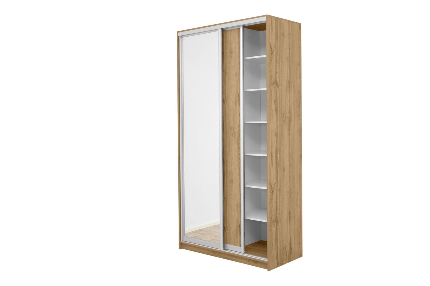 Шафа-купе Міраж (120 &times; 45 &times; 240 см, з дзеркалом, дуб аппалачі) m-shk-mr-45-db-ppl-dz фото