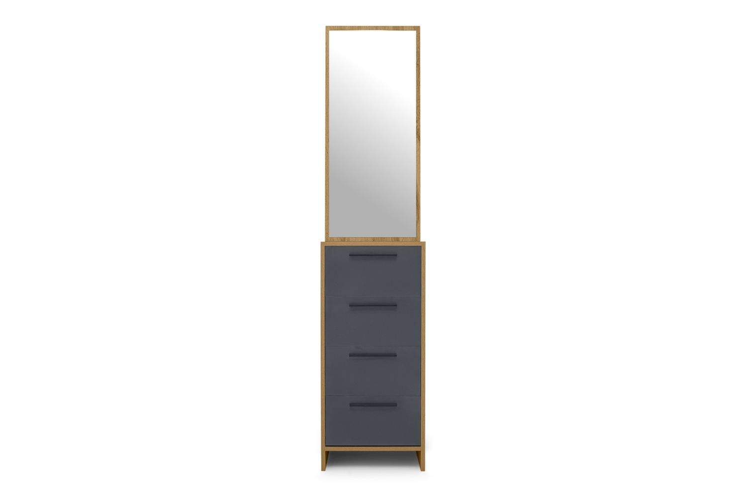 Тумба з дзеркалом NordicNest-4 (дуб аппалачі і антрацит, 40х34х200 см) ltmb-th4-db-ppl-ntr фото