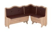 Кухонный уголок FlavorFurnish-1 (110 &times; 150, кожзам, коричневый и сонома) ph-kt-grcg-krch-snm фото