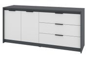 Комод Gornex (160 &times; 45,3 &times; 73,7 см, антрацит і білий) ph-kmd-k2-3-ntrc-bl фото