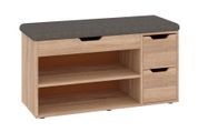 Тумба для взуття з сидінням Quadro (100 &times; 38 &times; 53 см, сонома + шотландія к грей) ph-tmb-b7-snm-svkv фото