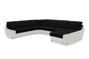 Кутовий диван Спейс XXL (375 &times; 310 см, чорний з молочним) IMI Premium kspsxxl-p-ll-99-1 фото