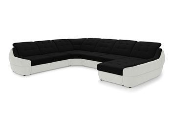 Угловой диван Спейс XXL (375 &times; 310 см, черный с молочным) IMI Premium kspsxxl-p-ll-99-1 фото