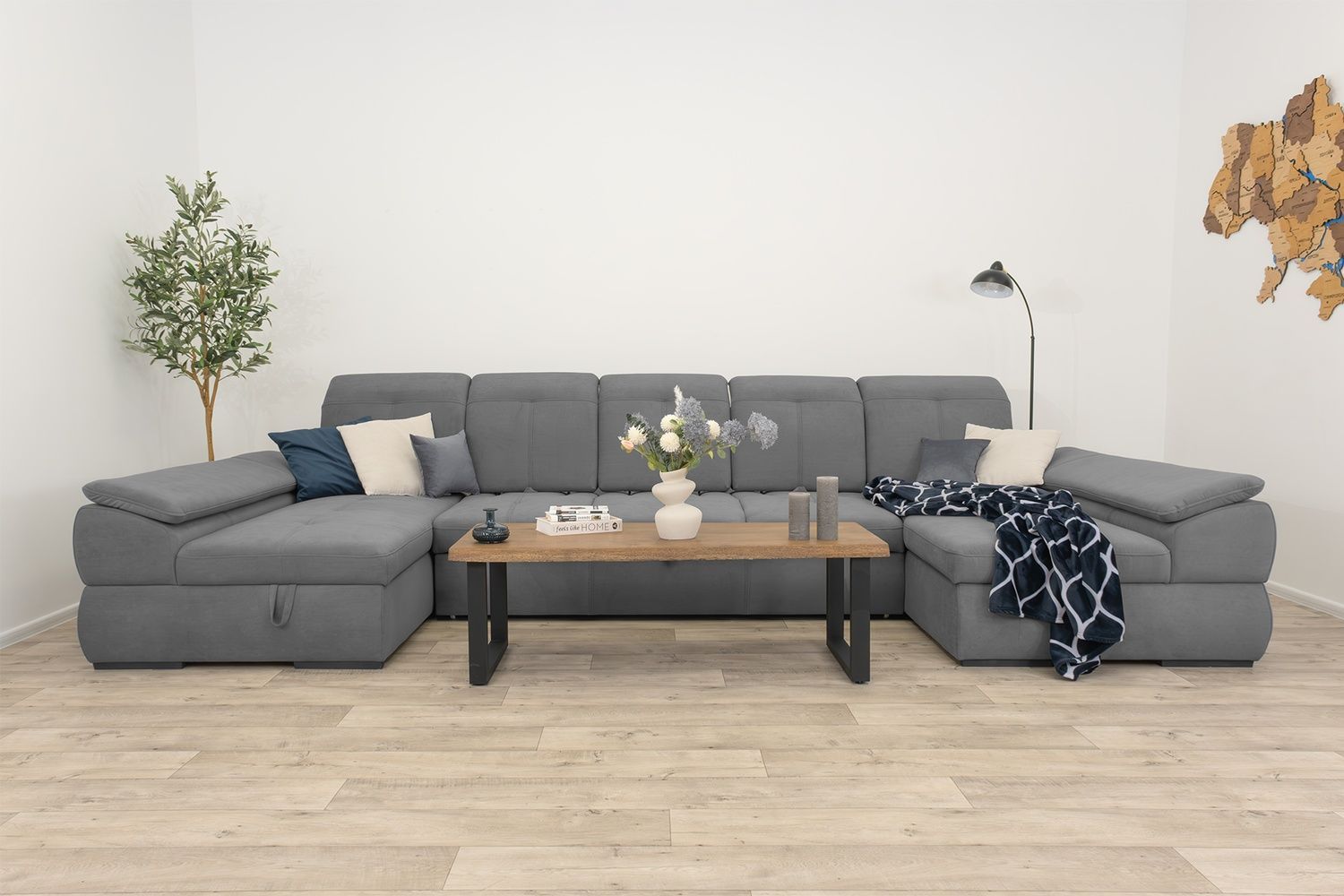Угловой диван Денвер П3 (400 &times; 195 см, серый) IMI Premium kdnvr-p3-ll-96 фото