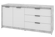Комод Gornex (160 &times; 45,3 &times; 73,7 см, бетон і білий) ph-kmd-k2-3-bt-bl фото
