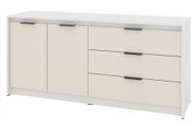 Комод Gornex (160 &times; 45,3 &times; 73,7 см, білий і кашемір) ph-kmd-k2-3-bl-kshm фото