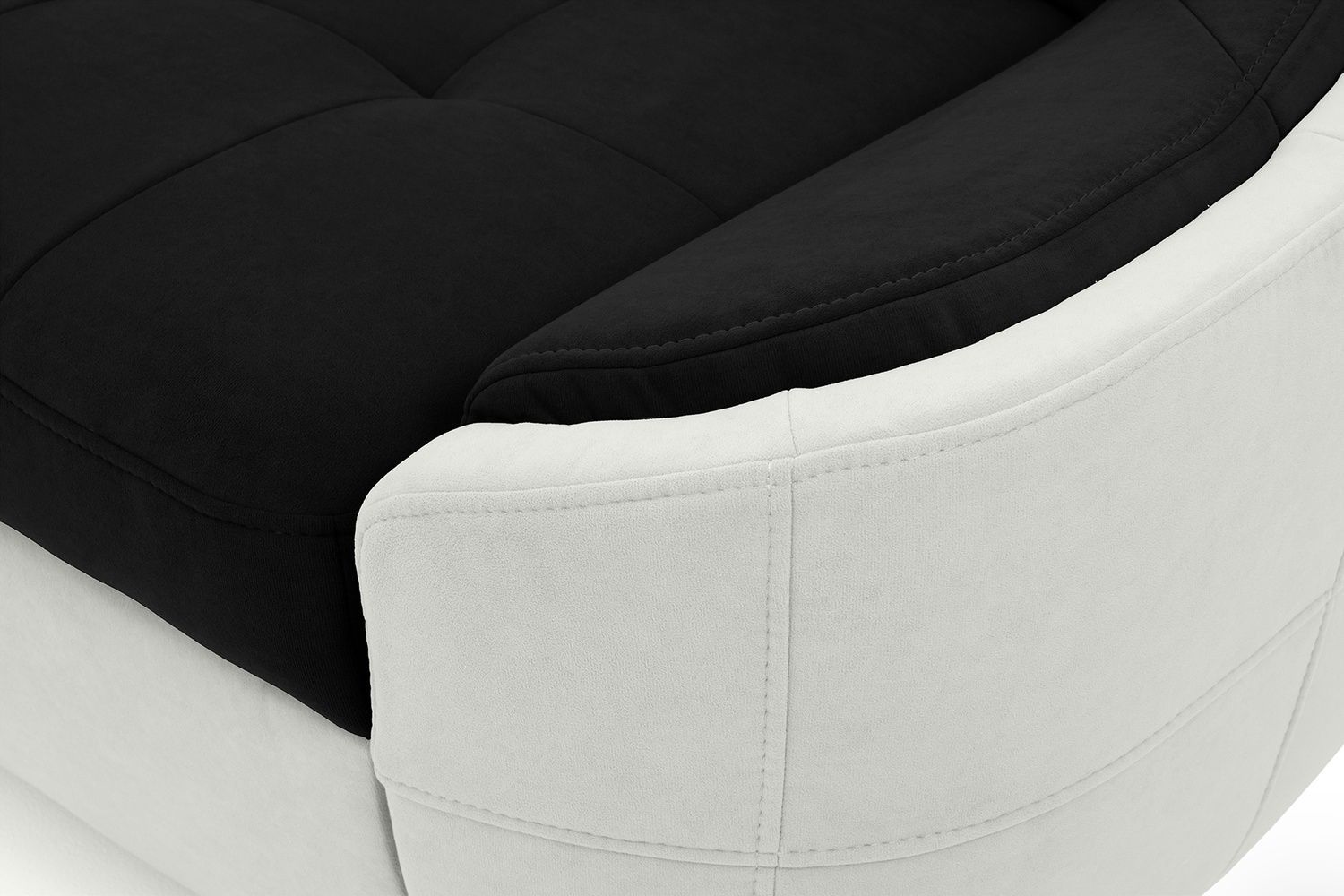 Кутовий диван Спейс XXL (375 &times; 310 см, чорний з молочним) IMI Premium kspsxxl-ll-99-1 фото