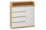 Комод Bravix (100 &times; 43,3/73,3 &times; 101,2 см, тахо і білий) ph-kmd-k4-1-spv-th-bl фото