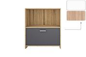 Тумба для взуття NordicNest-1 (дуб сонома і німфея альба, 80х34х89,5 cм) ltmb-th1-db-snm-nmf-lb фото