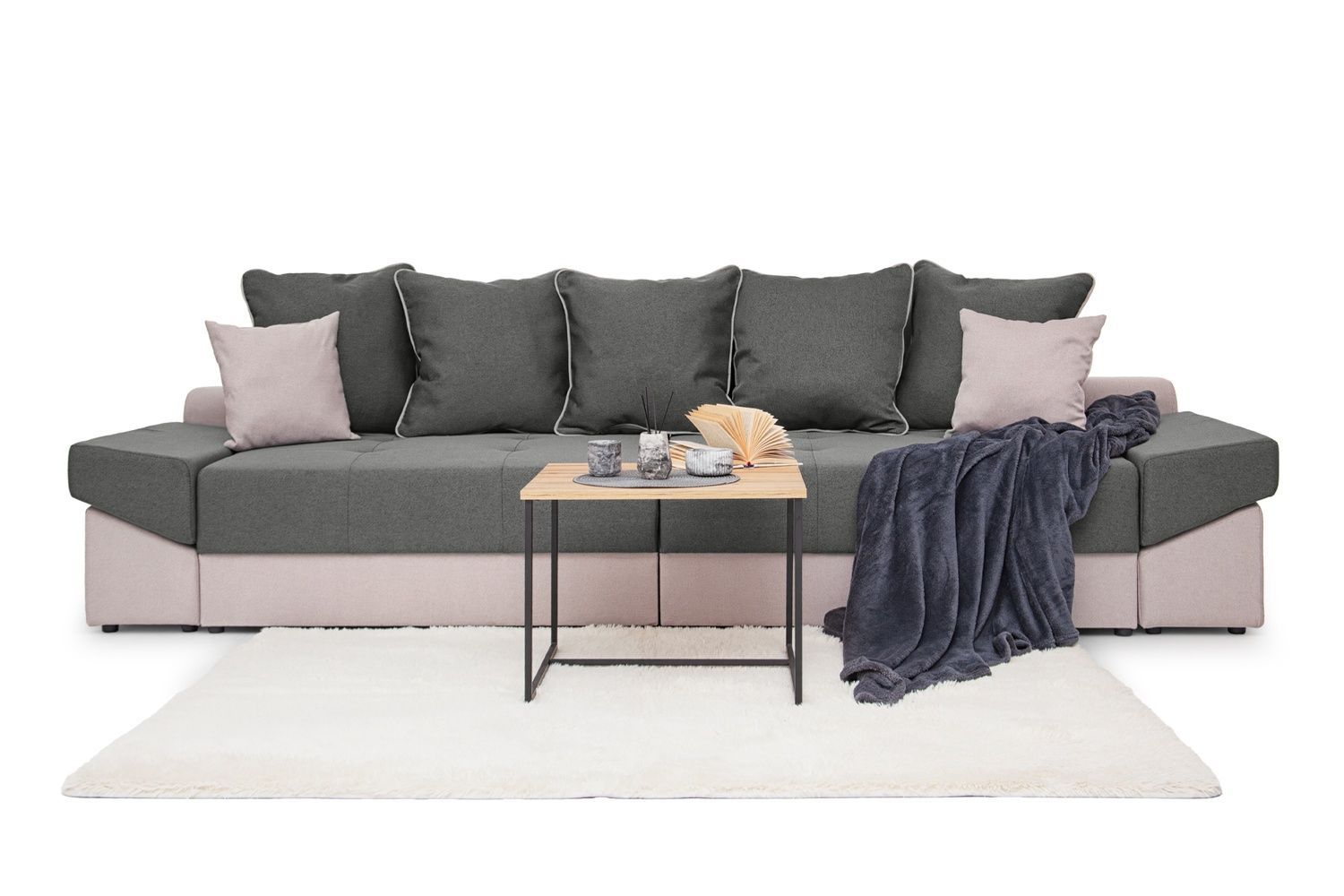 Диван Grande (114 &times; 308 см, сірий з бежевим) IMI Premium mpr-d-grnd-bgm-35-33 фото