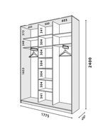 Шафа-купе Нарнія-3 (180 &times; 45 &times; 240 см, з дзеркалом, дуб сонома світлий) m-shk-nrn-3-45-db-snm фото 8