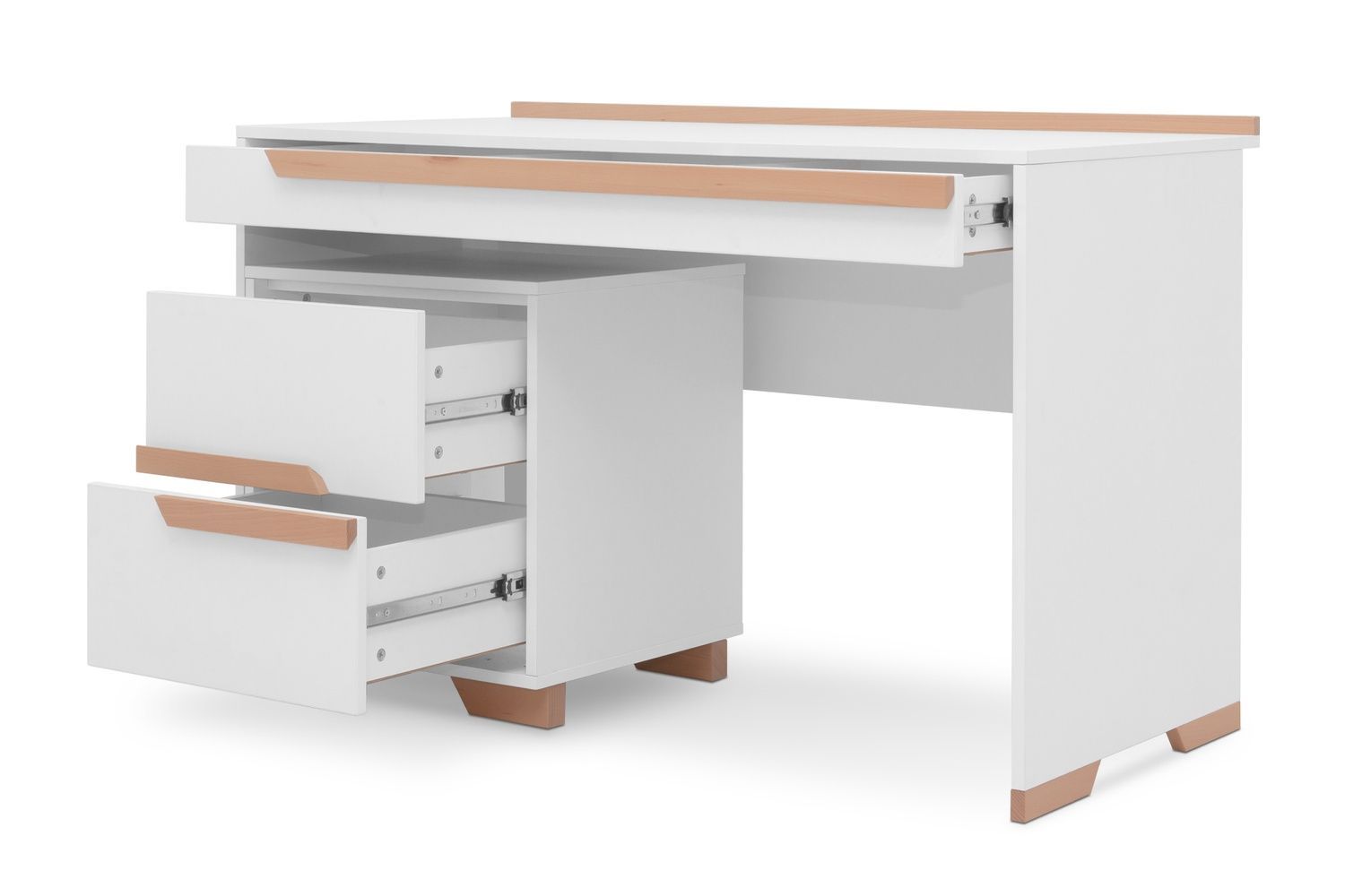 Стіл письмовий Ранок-6 (120 &times; 60 &times; 76,3 см, біло-буковий) vr-stl-ps-stl-bl-bkv фото