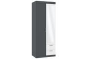 Шафа Nirex-5 (80 &times; 53,6 &times; 210 см, антрацит і білий) ph-shf-sh2-mnk-ntrc-bl фото