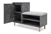 Тумба для обуви с сидением FrostFeel-10 (бетон темный и лили 94, 1000х385х760 мм) ltmb-to10-btn-tmn фото 5
