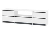 Тумба для TV Formo-8 (180 &times; 40 &times; 53 см, белый и планка антрацит) ph-tmb-tv-ns-fj-bl-pl-ntr фото