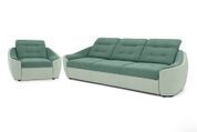 Комплект диван Спейс і крісло (зелений з світло-зеленим) IMI Premium kmpl-dsps-kr-ll-32-31 фото 1