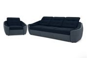 Комплект диван Спейс і крісло (синій з сизим) IMI Premium kmpl-dsps-kr-ll-88-98 фото